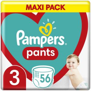 Pampers Pants Maxi Pack No.3 (Midi) 6-11kg Βρεφικές Πάνες Βρακάκι, 56τεμ