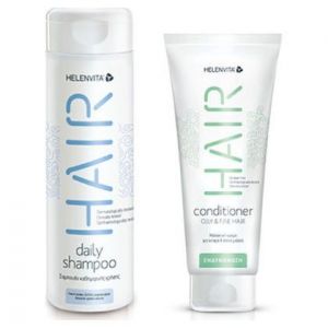 Helenvita Promo Hair Daily Shampoo Σαμπουάν Για Καθημερινή Χρήση 300ml & Hair Conditioner Oily & Fine Hair Μαλακτική Κρέμα 200ml