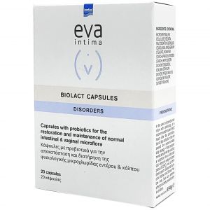 Intermed Eva Intima Biolact Capsules Προβιοτικά για την Εντερική & Κολπική Χλωρίδα, 20caps