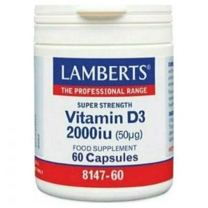 Lamberts Vitamin D3 2000iu (50μg), 60caps