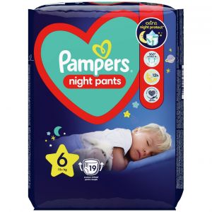 Πάνες Pampers Night Pants Νο6 (15+kg), 19τεμ
