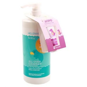 Helenvita Promo Baby All Over Cleanser Υγρό Καθαρισμού Σώματος & Μαλλιών, 1lt & Nappy Rash Cream Κρέμα για Συγκάματα, 20gr