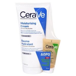 CeraVe Promo Moisturizing Cream, 177gr & Hydrating Foaming Oil Cleanser, 15 ml