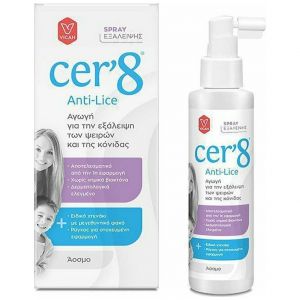 Vican Cer'8 Anti Lice Spray Αγωγή Εξάλειψης των Ψειρών και της Κόνιδας Άοσμο Σπρέι, 125ml