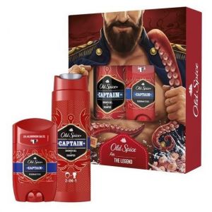 Old Spice Promo Set Captain Deodorant Stick 50ml & Captain Shower Gel and Shampoo 250ml