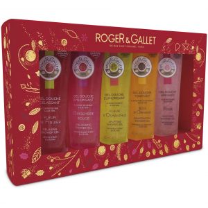 Roger & Gallet Xmas Set Shower Gel Fleur De Feguier, Gingembre, Fleur D'Osmanthus, Bois D'Orange, Rose (5x50ml)