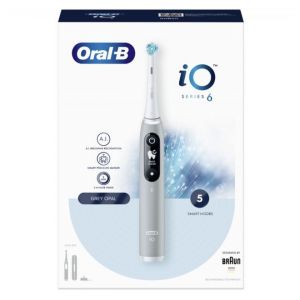 Oral-B iO Series 6 Magnetic Ηλεκτρική Οδοντόβουρτσα Νέας Τεχνολογίας σε Grey Opal Χρώμα, 1 τμχ