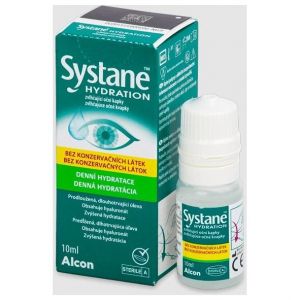 Systane Hydration Οφθαλμικές Σταγόνες Χωρίς Συντηρητικά με Υαλουρονικό Οξύ, 10ml