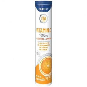 Quest Vitamin C 1000mg with Rosehips & Rutin, 20 eff. tabs
