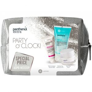 Medisei Panthenol Extra Party O’ Clock Silver Anti-Wrinkle Face/Eye Cream 50ml, Face Cleanser Gel 3ni1 150ml & White Tea Mask 50ml