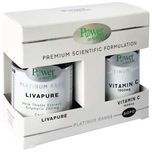 Power Of Nature Premium Scientific Formulation 1000mg Platinum Range Livapure, 30tabs & ΔΩΡΟ Platinum Range Vitamin C 1000mg, 20tabs