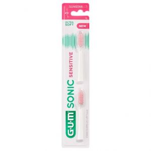 GUM Sonic Senistive 4111 Ανταλλακτικές Κεφαλές για Ηλεκτρική Οδοντόβουρτσα, 2τμχ