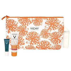 Vichy Pouch Capital Soleil Anti Spot 3in 1 SPF 50+, 50ml & ΔΩΡΟ Mineral 89 Probiotic, 10ml & Summer Pouch