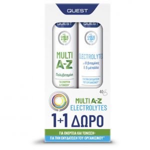 Quest Electrolytes Lemon-Lime Once a Day, 20eff.tabs & Multi A-Z Multivitamin, 20eff.tabs