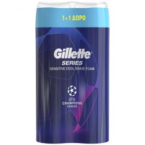 Gillette Series Sensitive Cool Shave Foam, 2x250ml