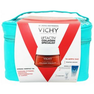 Vichy Promo με Liftactiv Collagen Specialist, 50ml & Mineral 89 Booster, 10ml & UVAge Daily, 3ml & ΔΩΡΟ Νεσεσέρ
