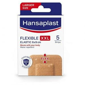 Hansaplast Flexible XXL Elastic Strips, 6x9cm, 5τμχ