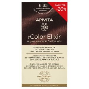 Apivita My Color Elixir Promo Μόνιμη Βαφή Μαλλιών No 6.35 Ξανθό Σκούρο Μελί Μαονί -20%, 1τμχ