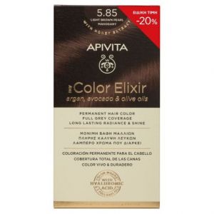 Apivita My Color Elixir Promo Μόνιμη Βαφή Μαλλιών No 5.85 Καστανό Ανοιχτό Περλέ Μαονί -20%, 1τμχ