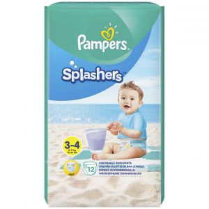 Pampers Splashers, Πάνα Μαγιό, Μέγεθος 3-4, 6-11kg, 12Πάνες