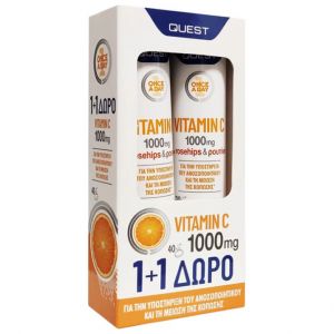 Quest Vitamin C 1000mg With Rosehips & Rutin, 2x20eff.tabs