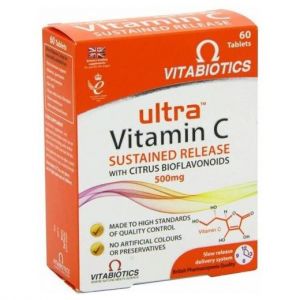 Vitabiotics Ultra Vitamin C Sustained Release with Citrus Bioflavonoids 500mg, 60caps