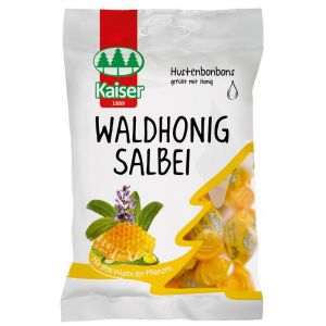 Kaiser Waldhonig salbei Καραμέλες για τον Ερεθισμένο Λαιμό & το Βήχα με Μέλι & Φασκόμηλο, 90gr