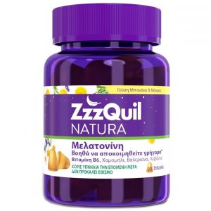 ZzzQuil Natura Συμπλήρωμα Διατροφής με Μελατονίνη Γεύση Μάνγκο και Μπανάνα, 30ζελεδάκια