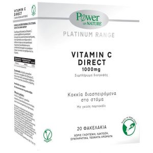 Power Of Nature Platinum Range Vitamin C Direct 1000mg Orange, 20sticks