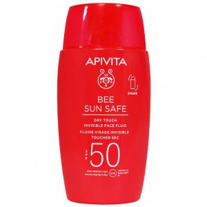 Apivita Bee Sun Safe Dry Touch Invisible Face Fluid Spf50 with Marine Algae & Propolis, 50ml