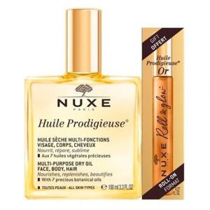 Nuxe Promo Huile Prodigieuse Multi-Purpose Dry Oil, 100ml & Δώρο Or Roll & Glow Roll-On, 8ml