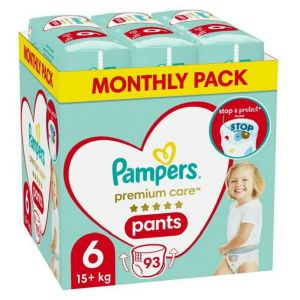 Pampers Premium Care Πάνες Βρακάκι No. 6 για 15+kg, 93τμχ