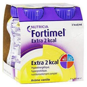 Nutricia Fortimel Extra 2 Kcal Vanilla, (4 x 200ml) - Υπερπρωτεϊνικό Ρόφημα, Βανίλια