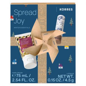 Korres Promo Spread Joy Winter Essentials Almond Oil & Shea Butter Hand Cream, 75ml & Cocoa Butter Lip Balm, 4.5g
