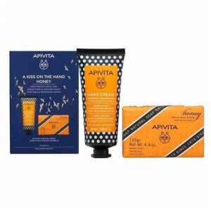 Apivita Πακέτο Προσφοράς A Kiss On The Hand Cream Moisturizing Honey 50ml & Natural Soap 125g