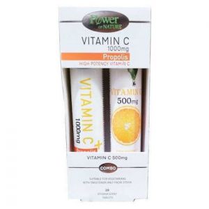 Power of Nature Πακέτο Προσφοράς Vitamin C & Propolis 1000mg, 20 Effer.tabs & Ultra Vitamin C, 500mg, 20 Effer.tabs