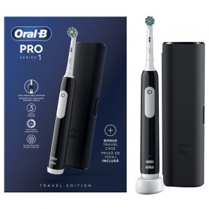 Oral-B Pro Series 1 Electric Toothbrush with Travel Case 1 Τεμάχιο - Μαύρο