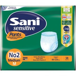 Sani Sensitive Pants No2 Medium, 14 Τεμάχια