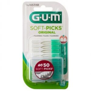 GUM Soft Picks Original, Medium (632) Οδοντιατρικές Οδοντογλυφίδες, 50Τμχ
