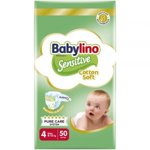 Babylino Sensitive Cotton Soft Value Pack Maxi Νο4 (8-13kg), 50 Τεμάχια