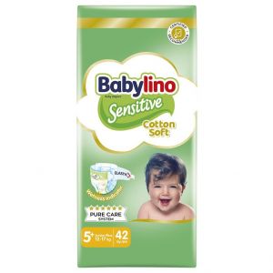 Babylino Sensitive Value Pack Junior Plus Νο5+ (12-17kg) Παιδικές Πάνες, 42 τεμάχια
