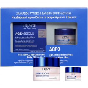 Uriage Promo Age Absolu Redensifying Rosy Face Cream for Mature Skin, 40ml & Δώρο Sleeping Face Mask Cream, 15ml