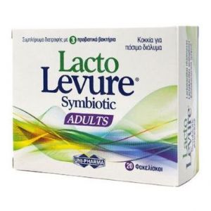 Uni-Pharma LactoLevure Symbiotic Adults Συμπλήρωμα Διατροφής Προβιοτικών, 20sticks