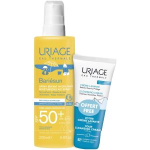 Uriage Promo Bariesun Moisturizing Face - Body Kid Spray Spf50+, 200ml & Δώρο Face - Body - Hair Cleansing Cream Travel Size, 50ml