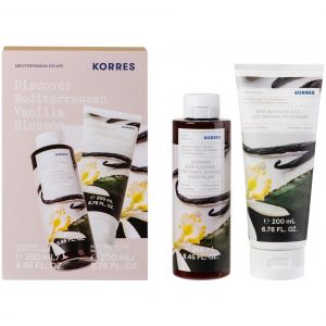Korres Promo Discover Mediterranean Vanilla Blossom Renewing Body Cleanser, 250ml & Body Smoothing Milk, 200ml