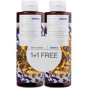 Korres Promo Thyme Honey Renewing Shower Gel with Sage Extract, 2x250ml (1+1 Δώρο)