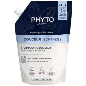 Phyto Douceur Softness Shampoo for All Hair Types Refill, 750ml