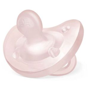 Chicco Physio Soft Πιπίλα Ολο Σιλικόνη Ροζ 0-6m, 1 τεμ
