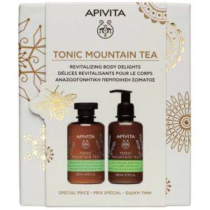 Apivita Promo Tonic Mountain Tea Shower Gel, 250ml & Body Milk, 200ml